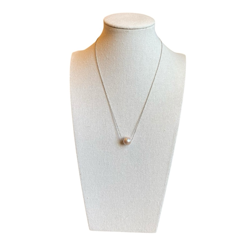 GENUINE 925 Sterling Silver South Sea Freshwater Pearl Pendant Necklace - Picture 2 of 10